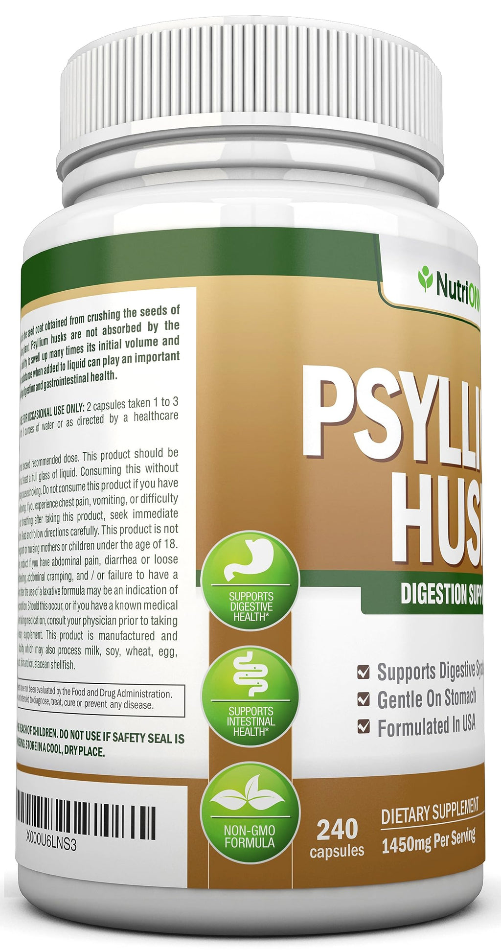 NutriONN Psyllium Husk Capsule - Premium Fiber

