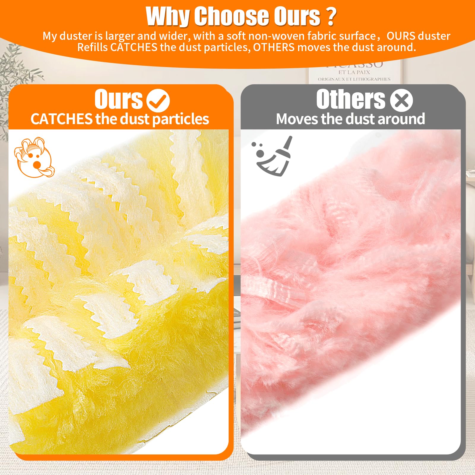 Swiffer-Compatible Duster Refills for Dust Capture

