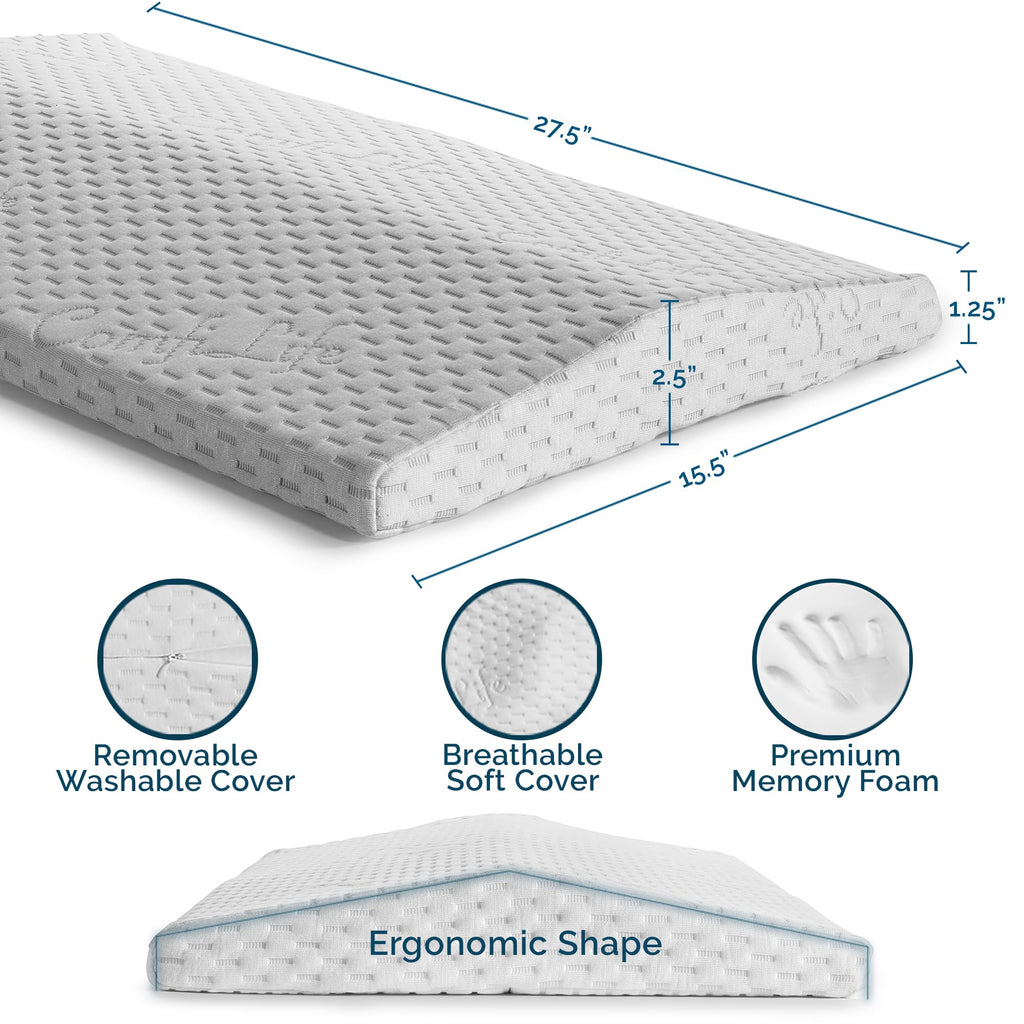 ComfiLife Lumbar Support Pillow - Memory Foam for Back Pain

