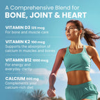 Calcium Citrate with D3 & K2 for Adults - Vegan Supplement

