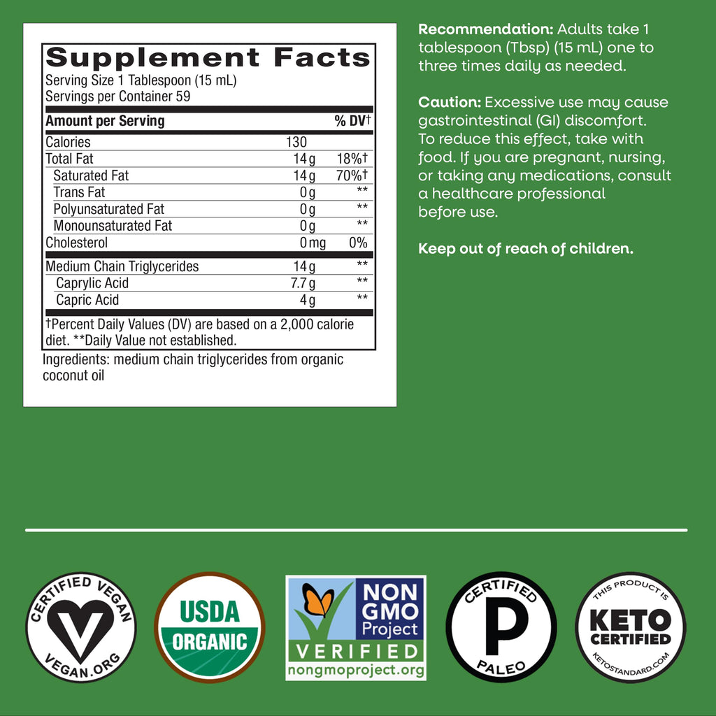 Nature's Way Organic MCT Oil – Keto Friendly

