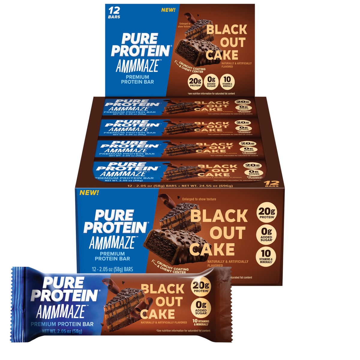 Pure Protein AMMMAZE Protein Bars - High-Protein On-the-Go Snack