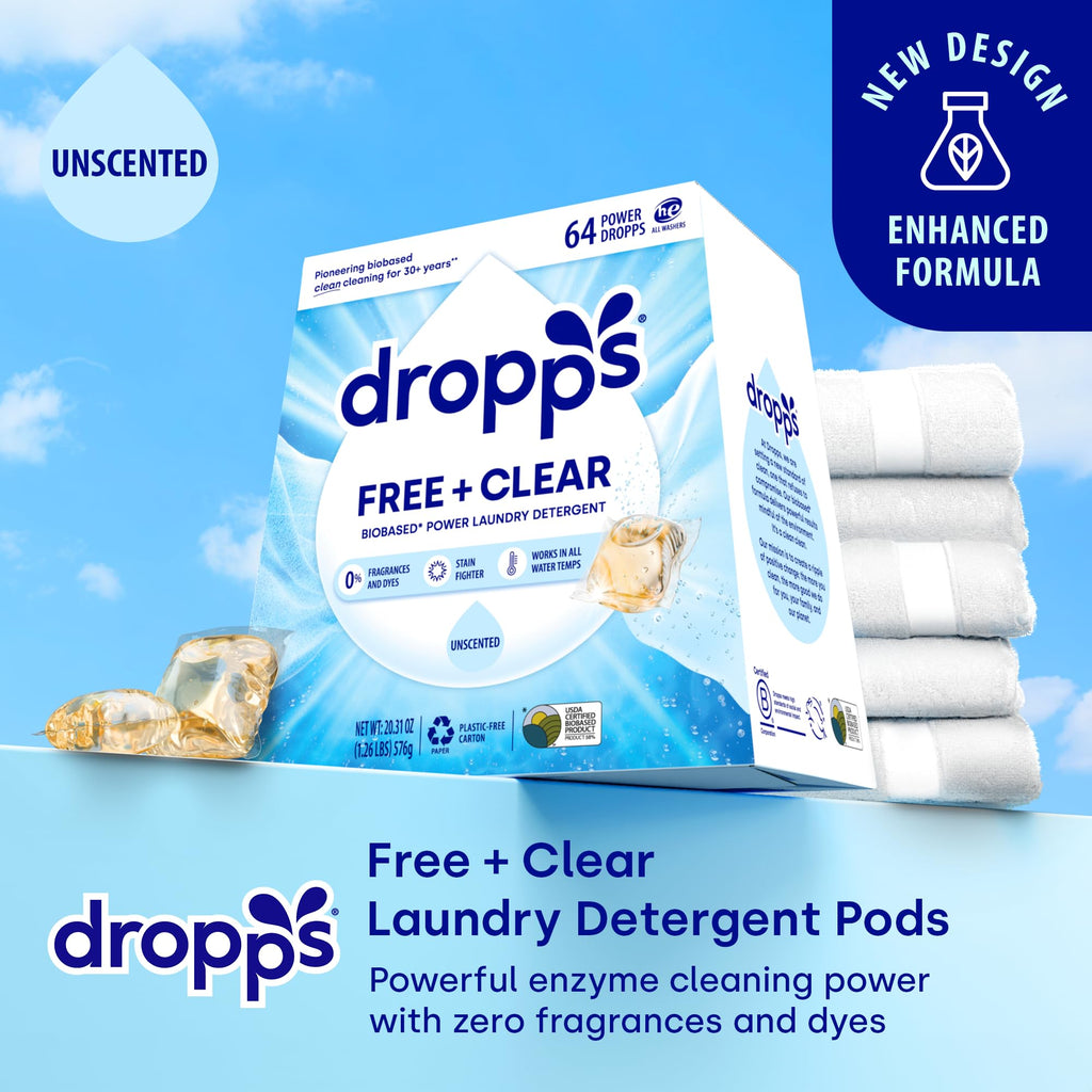 Dropps Free & Clear Laundry Pods - Fragrance Free

