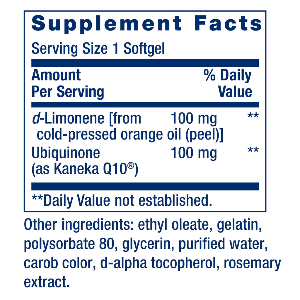 CoQ10 with d-Limonene by Life Extension – Heart Health

