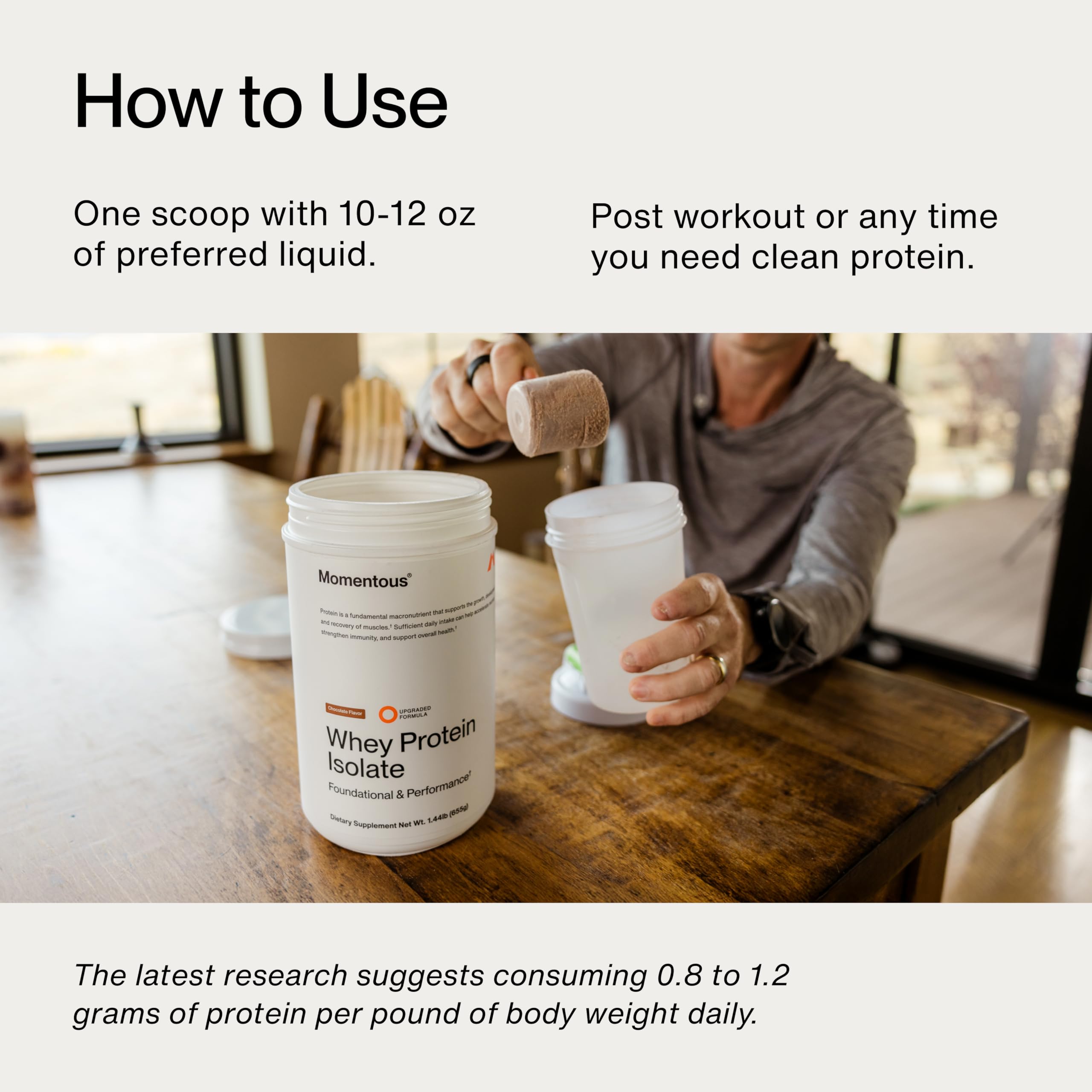 Whey Protein Powder Momentous Essential Grass-Fed

