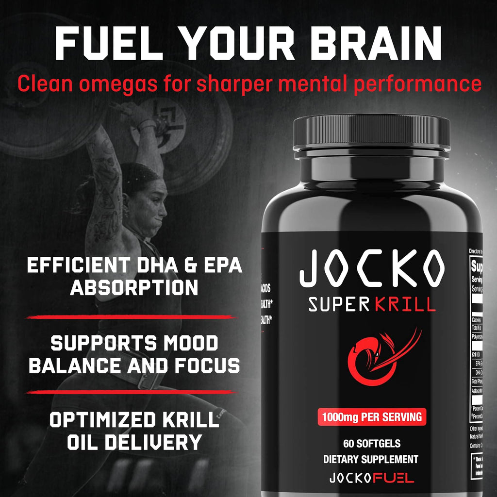 Jocko Fuel Antarctic Krill Oil Omega-3 1000mg Softgels

