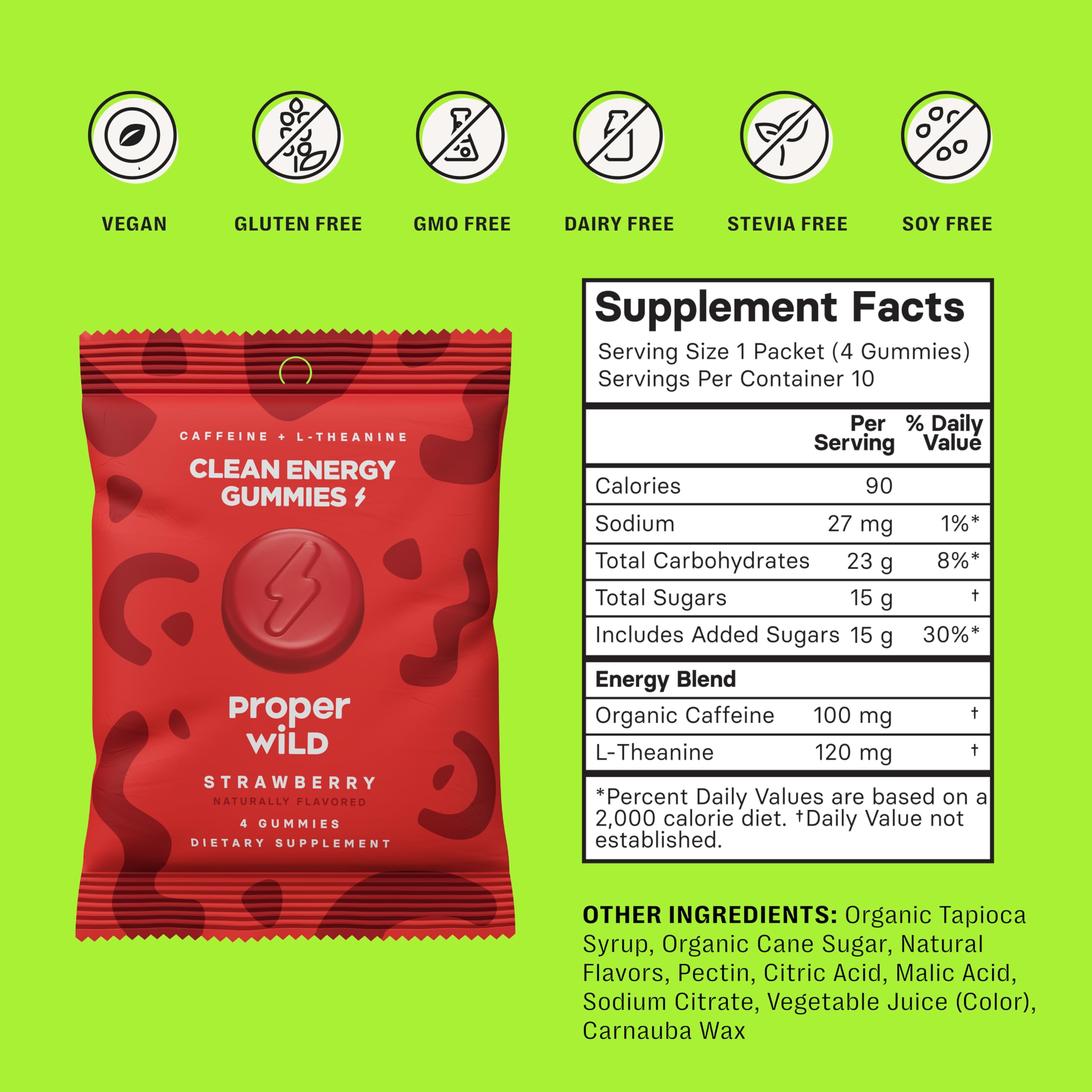 Proper Wild Energy Gummies for Focus and Clean Energy

