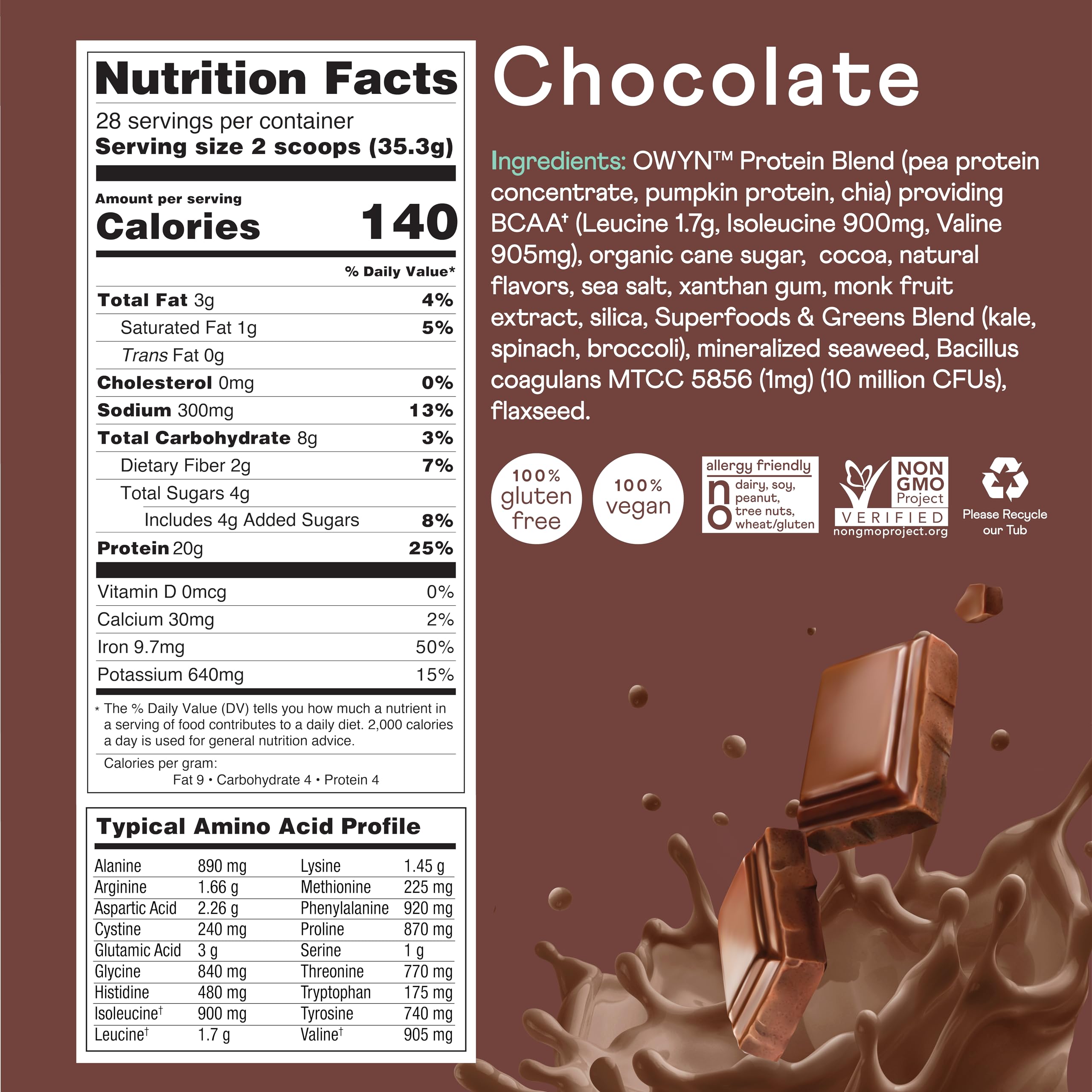 OWYN Plant-Based Protein Powder – Dairy Free Daily Nutrition

