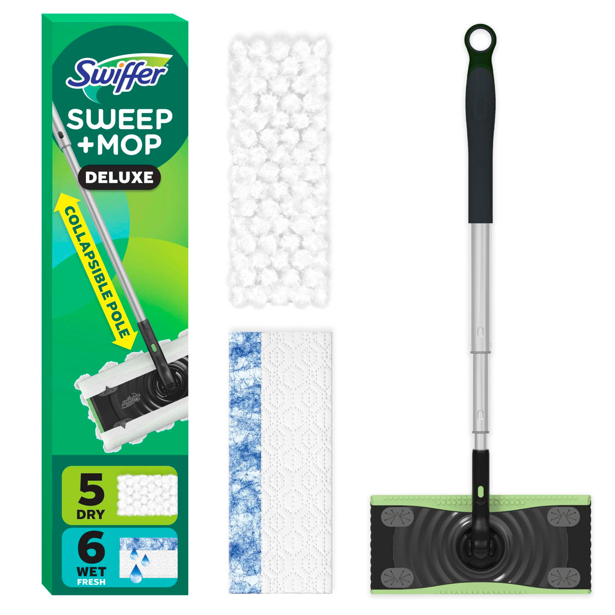 Deluxe Floor Cleaning Starter Kit with Collapsible Pole