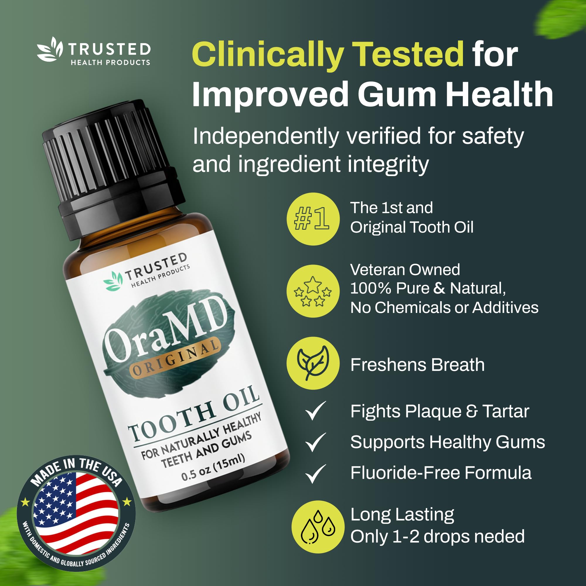 OraMD Original Strength Tooth Oil - 4-in-1 Oral Care


