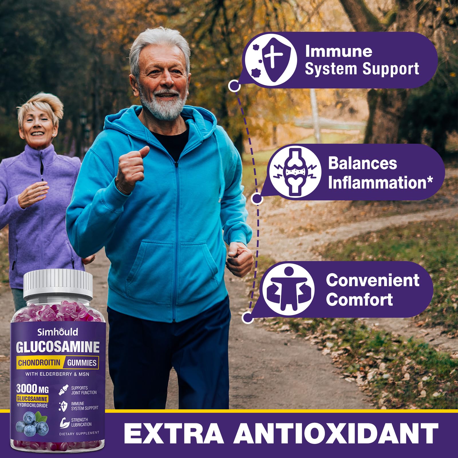 Simhould Glucosamine Chondroitin Gummies – Joint Support


