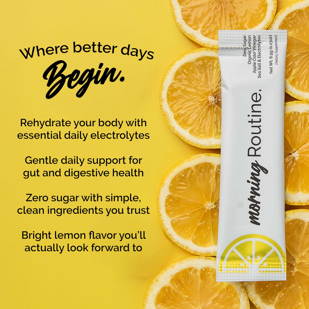 Morning Routine Electrolyte Powder | Lemon ACV Sea Salt

