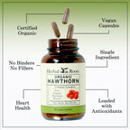 Hawthorn Berry Capsules | Herbal Roots Organic Heart Support

