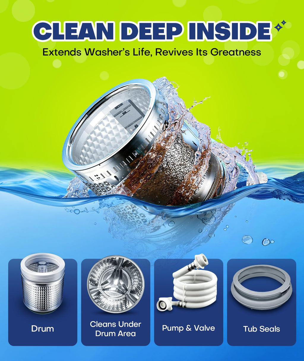 Caspeak Washing Machine Cleaner Tablets for HE Washers

