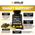 X Gold Health Vitamin D & K Complex with Zinc

