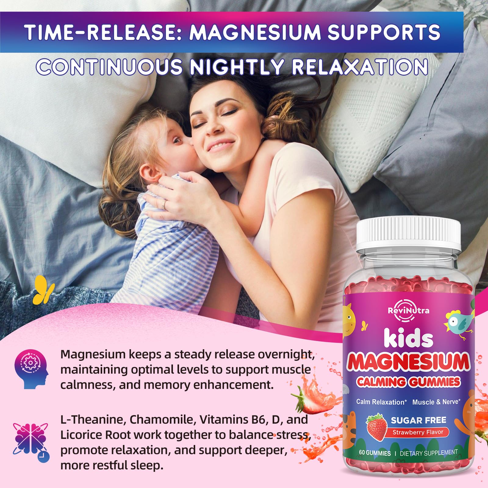 ReviNutra Magnesium Glycinate Gummies for Sleep and Wellness

