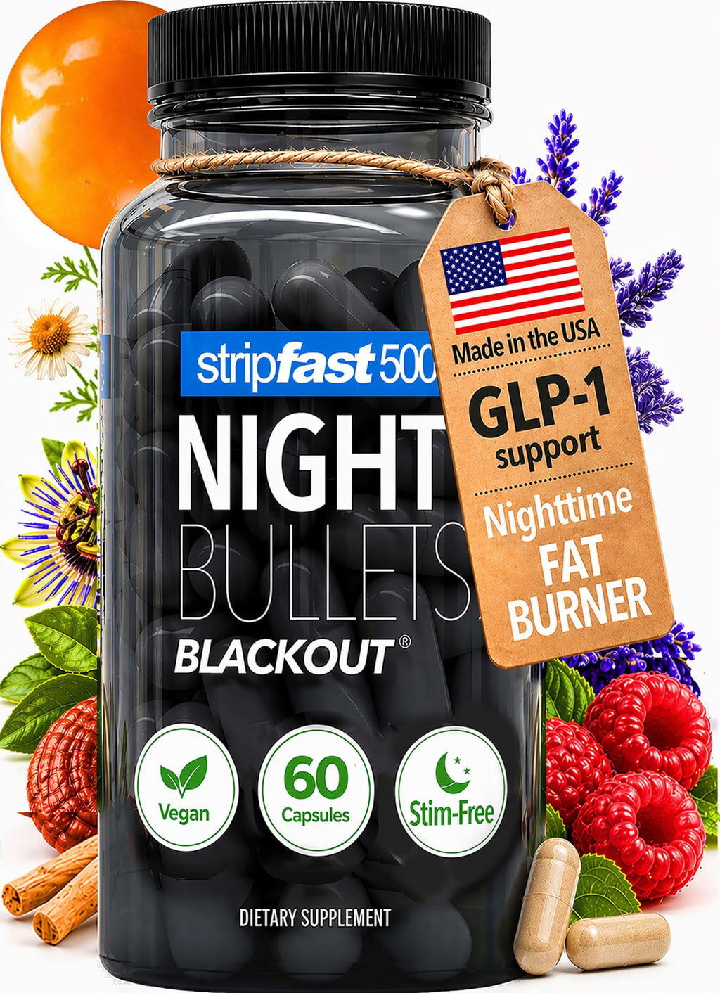 Night Bullets Nighttime Fat Burner - Stim-Free Sleep Support

