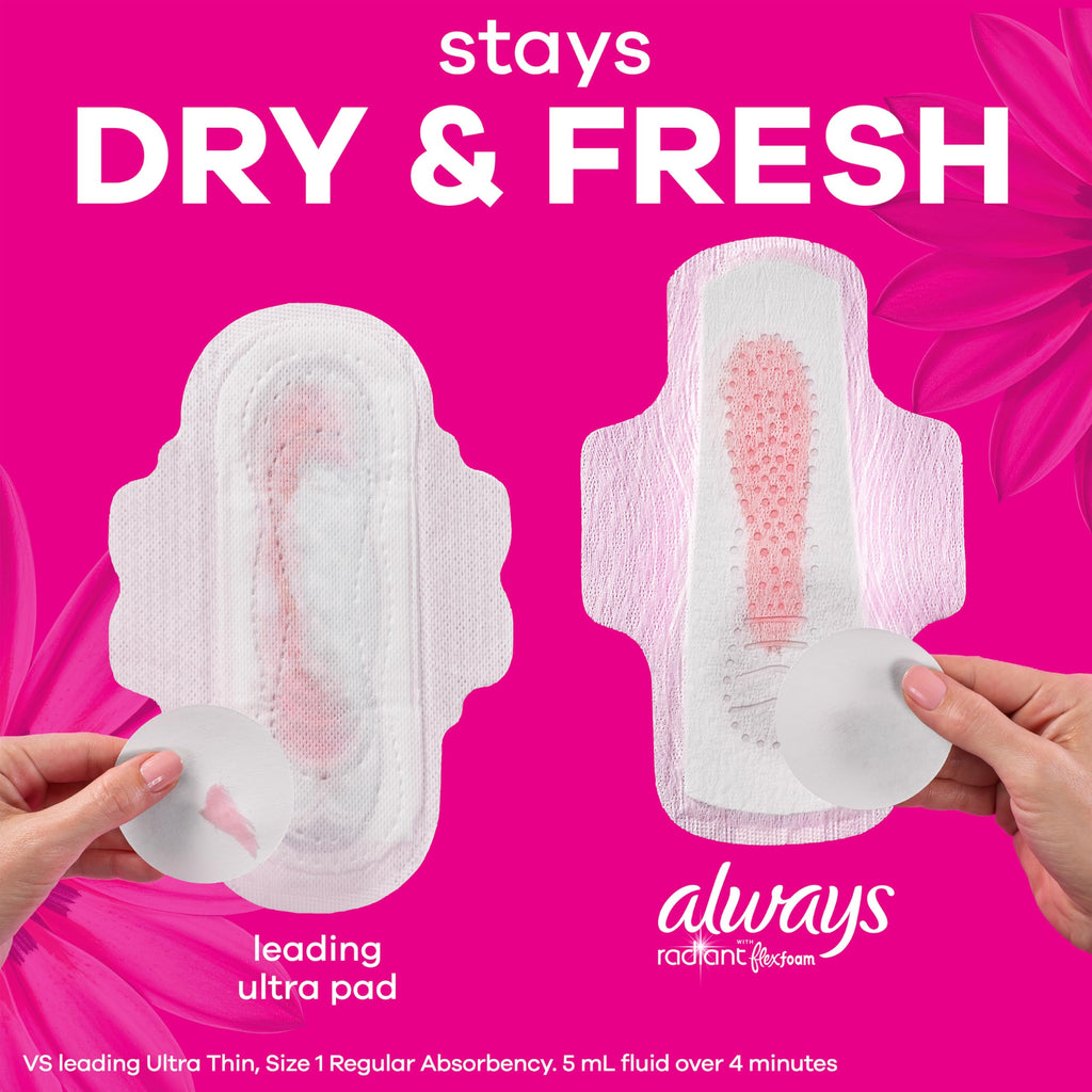 Always Radiant Pads with Wings – Dermatologist Tested

