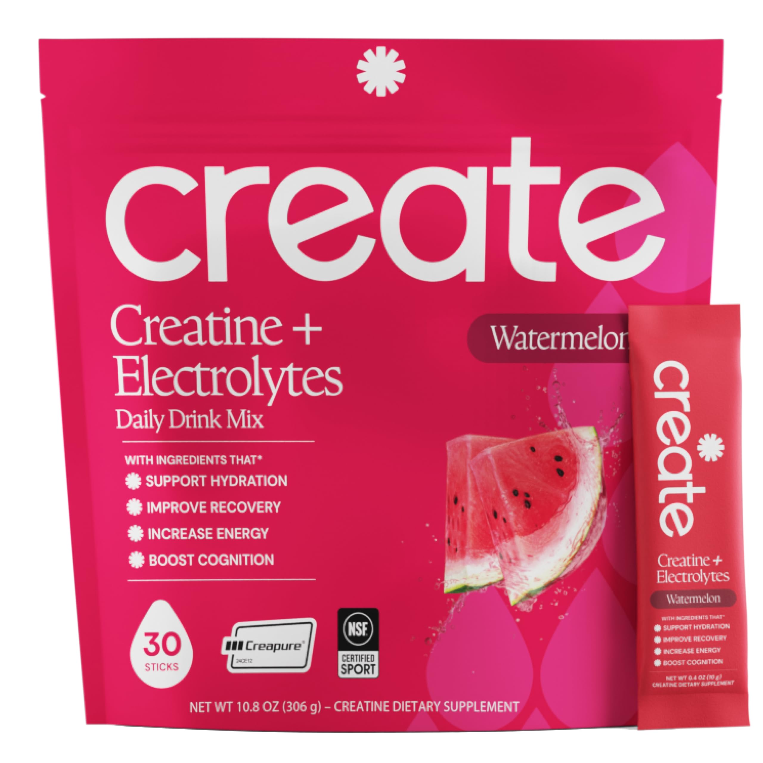 Create Creatine Monohydrate + Electrolytes Stick Packs

