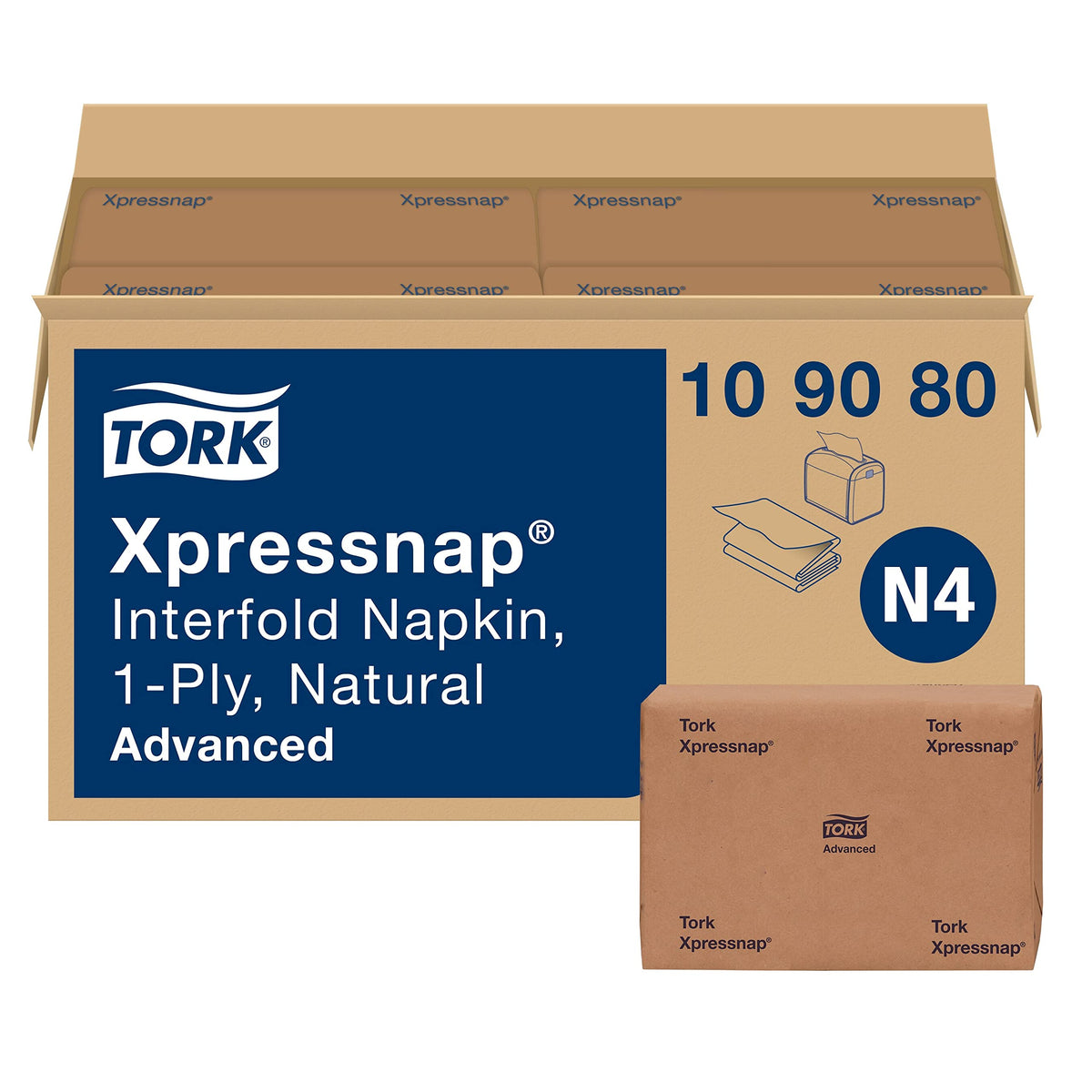 Tork Xpressnap N4 Dispenser Napkins - One-at-a-Time Hygienic Dispensing