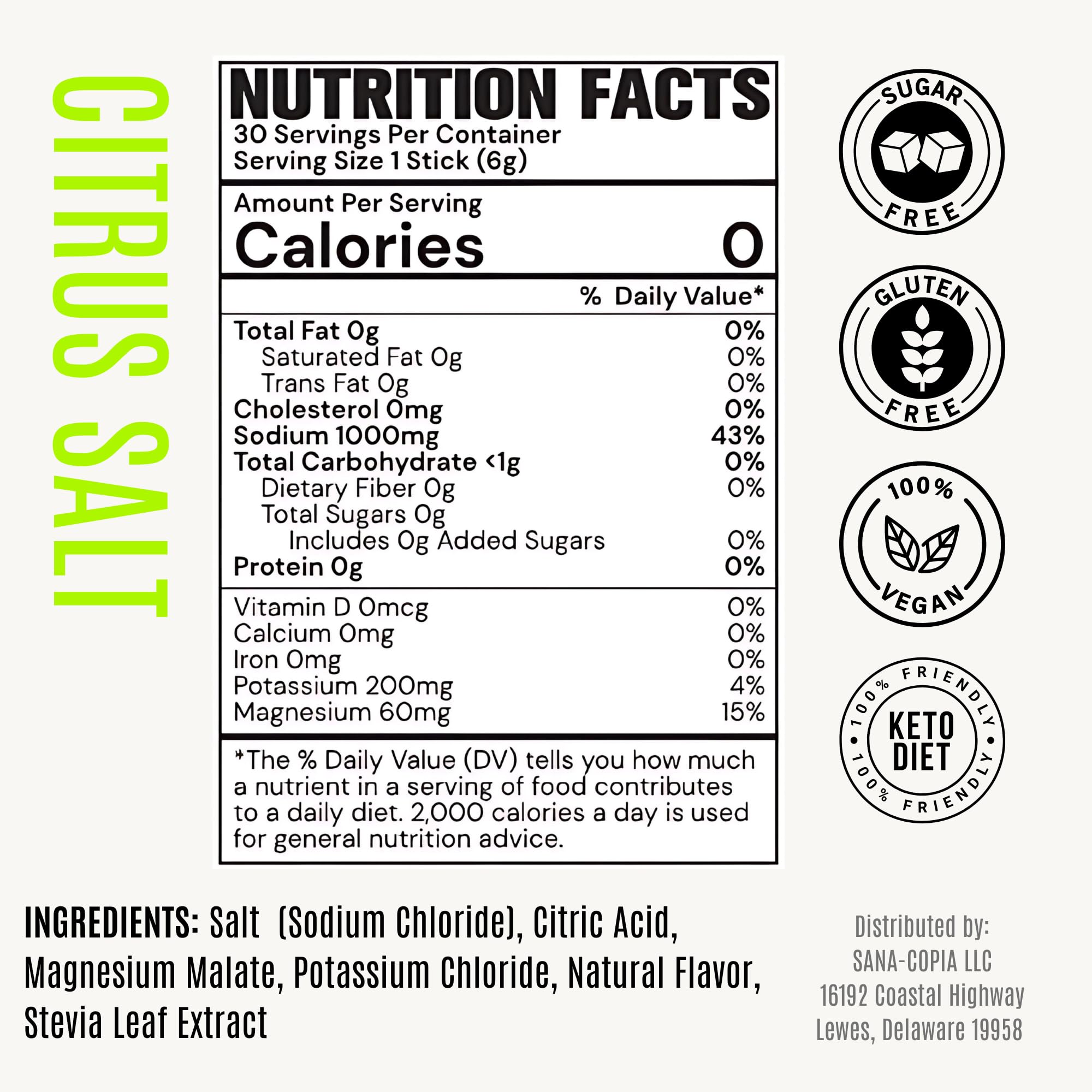 SANA-COPIA Electrolyte Drink Mix - Zero Sugar Hydration

