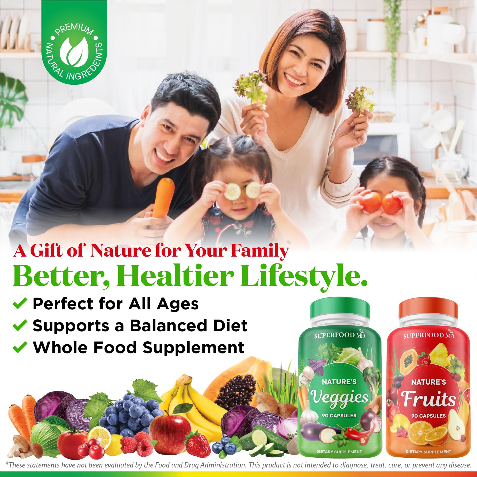 Superfood MD Fruits & Veggies Supplement with Beta Carotene

