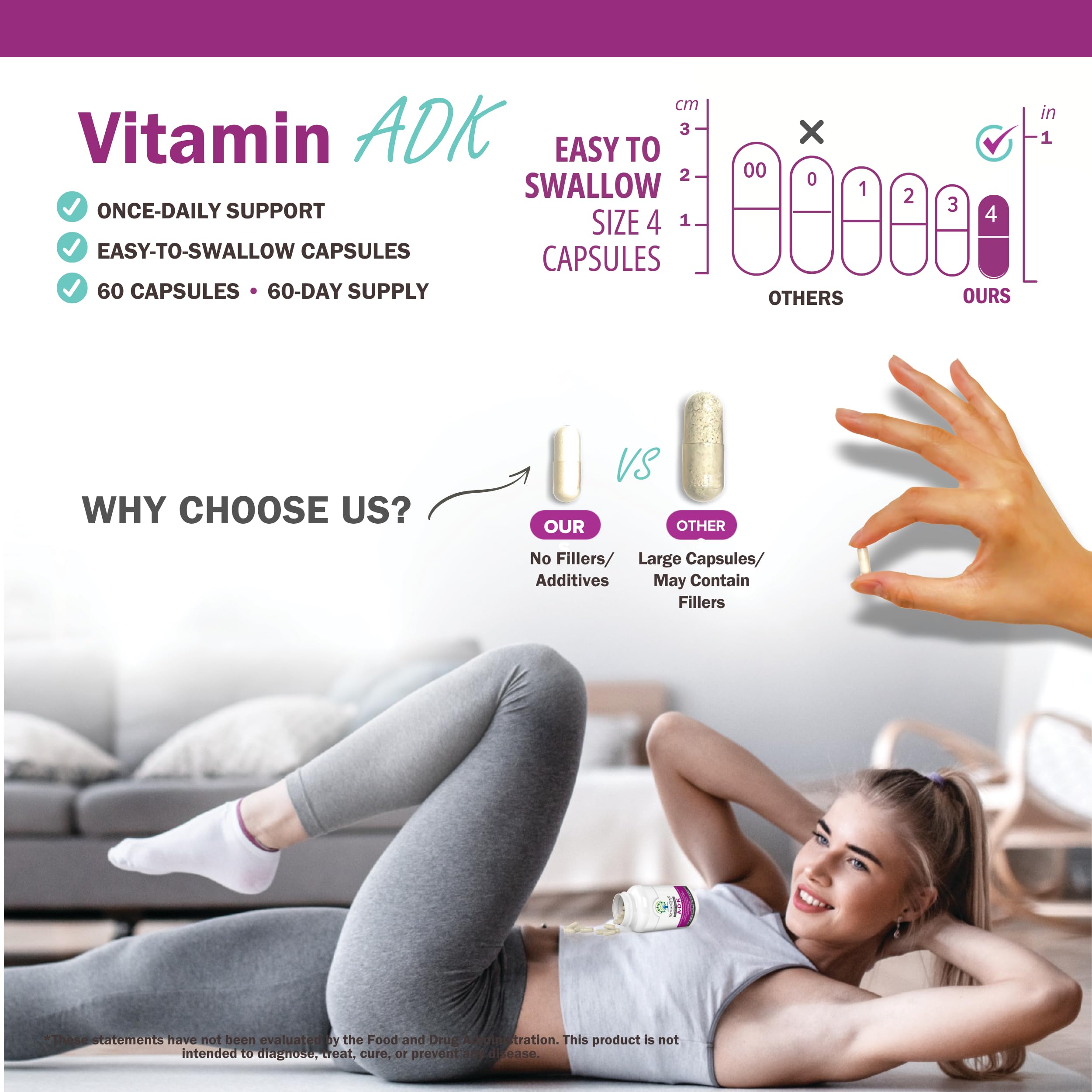 NatureGenX ADK Vitamin Supplement for Bone Health

