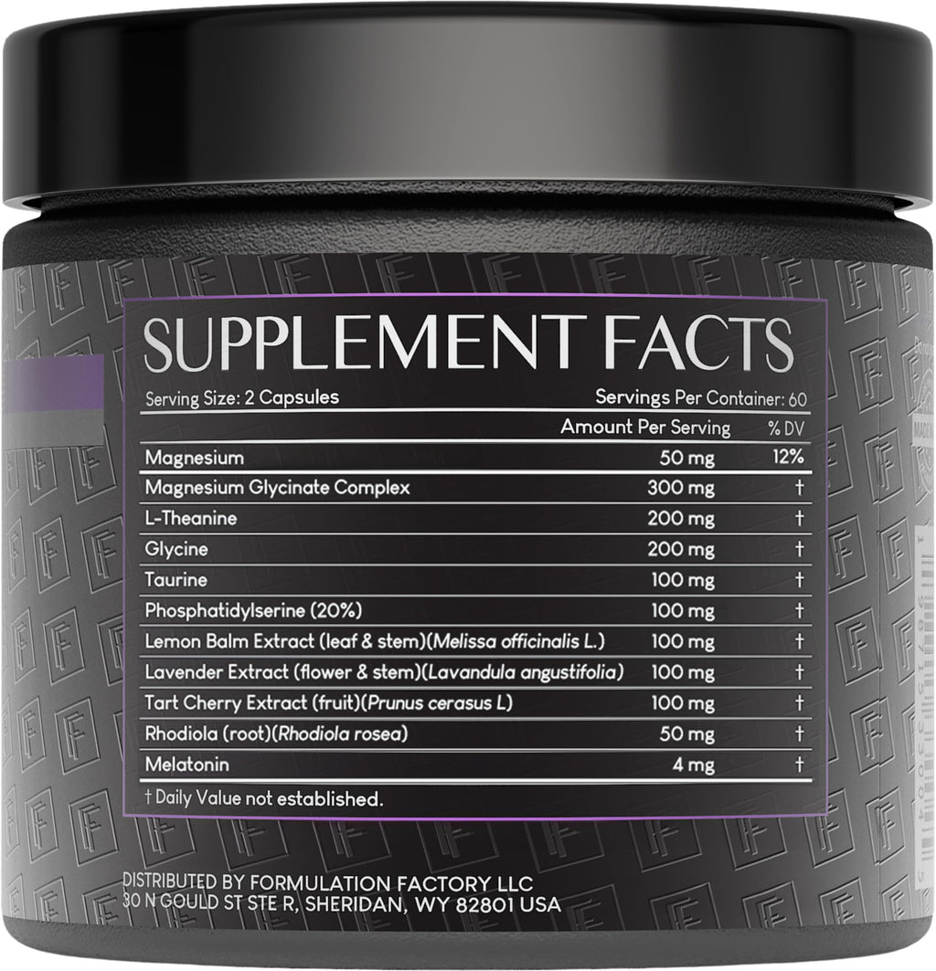 Formulation Factory The Night Before Magnesium Sleep Aid

