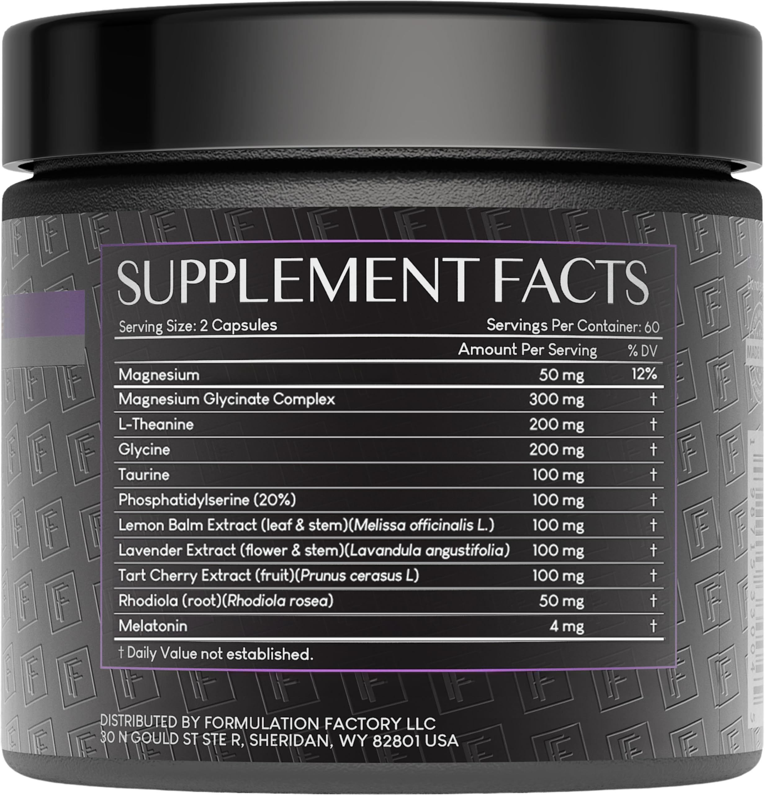 Formulation Factory The Night Before Magnesium Sleep Aid

