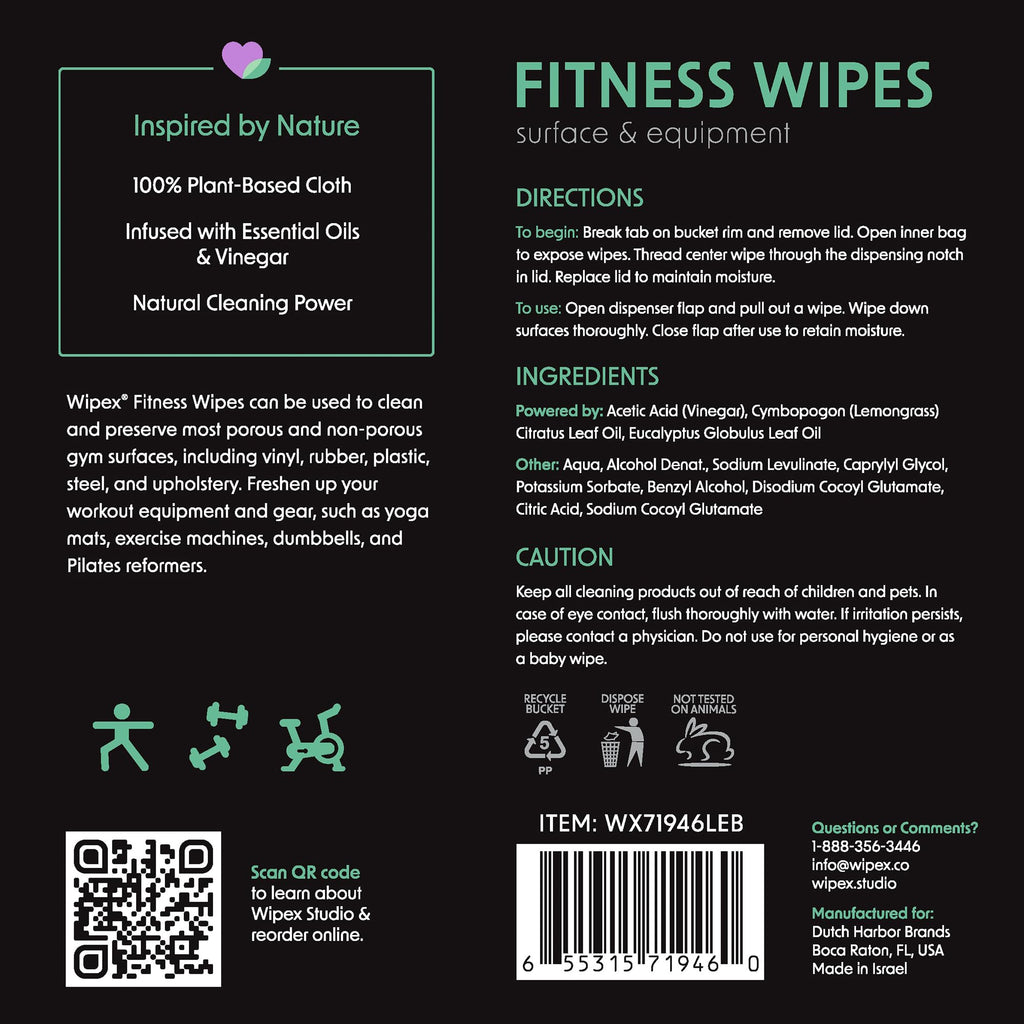 Yoga Mat Cleaner Wipes by Wipex - Gym Cleaning

