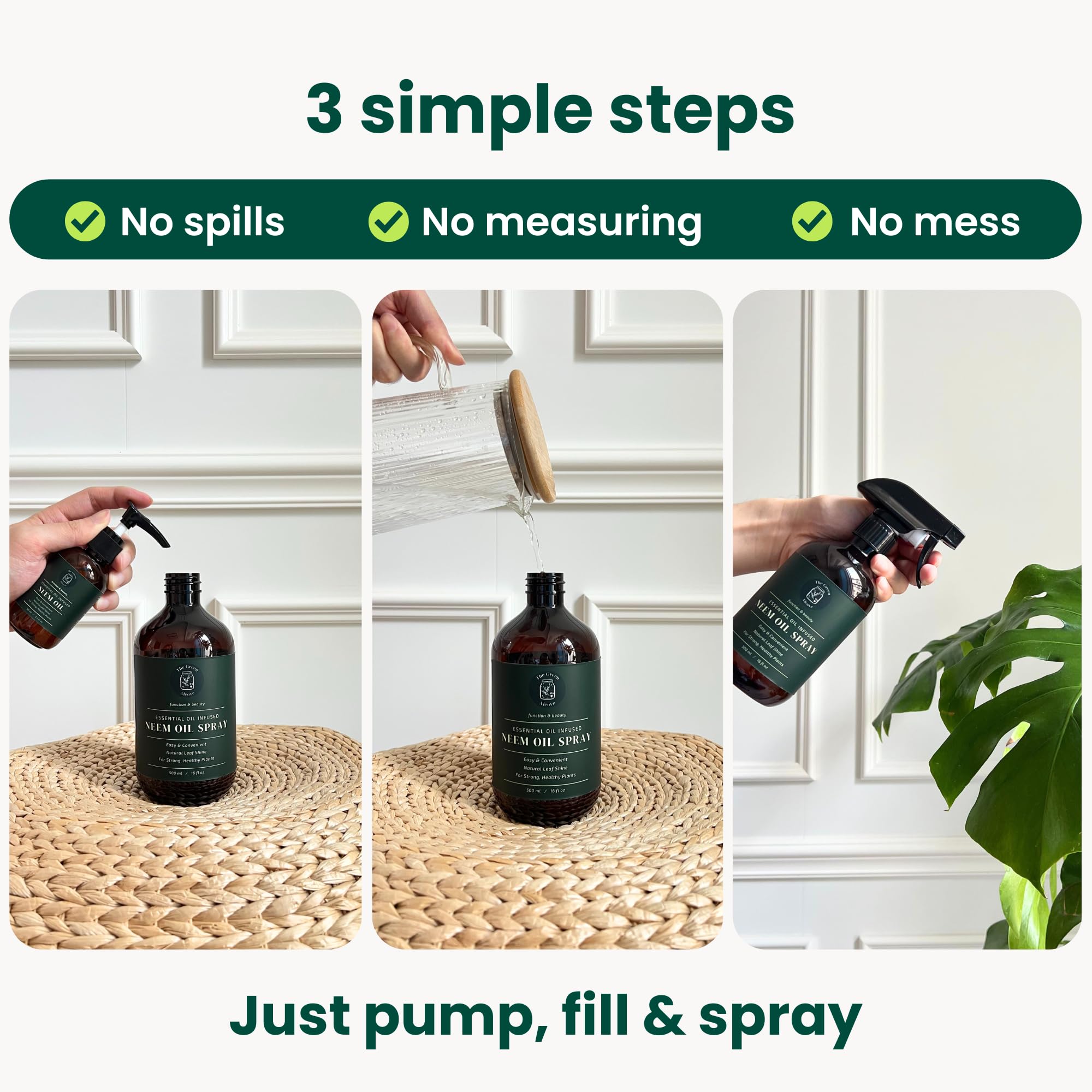 Neem Oil for Plants Kit with Sprayer and Essential Oils

