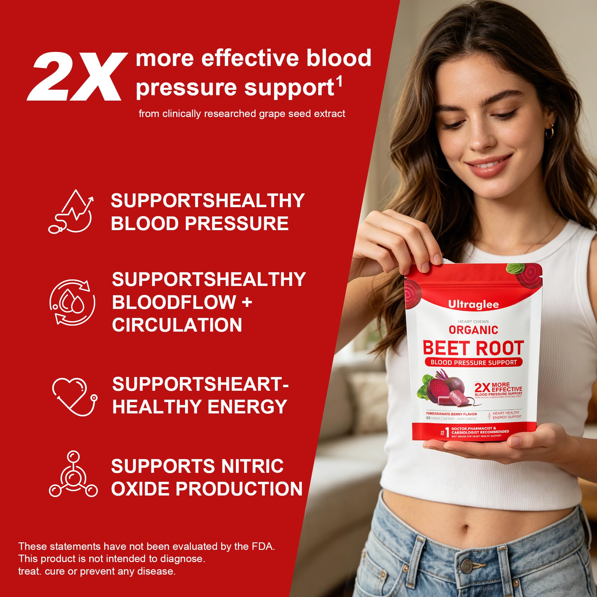 Beetsroot Heart Chews – Nitric Oxide & Heart Health

