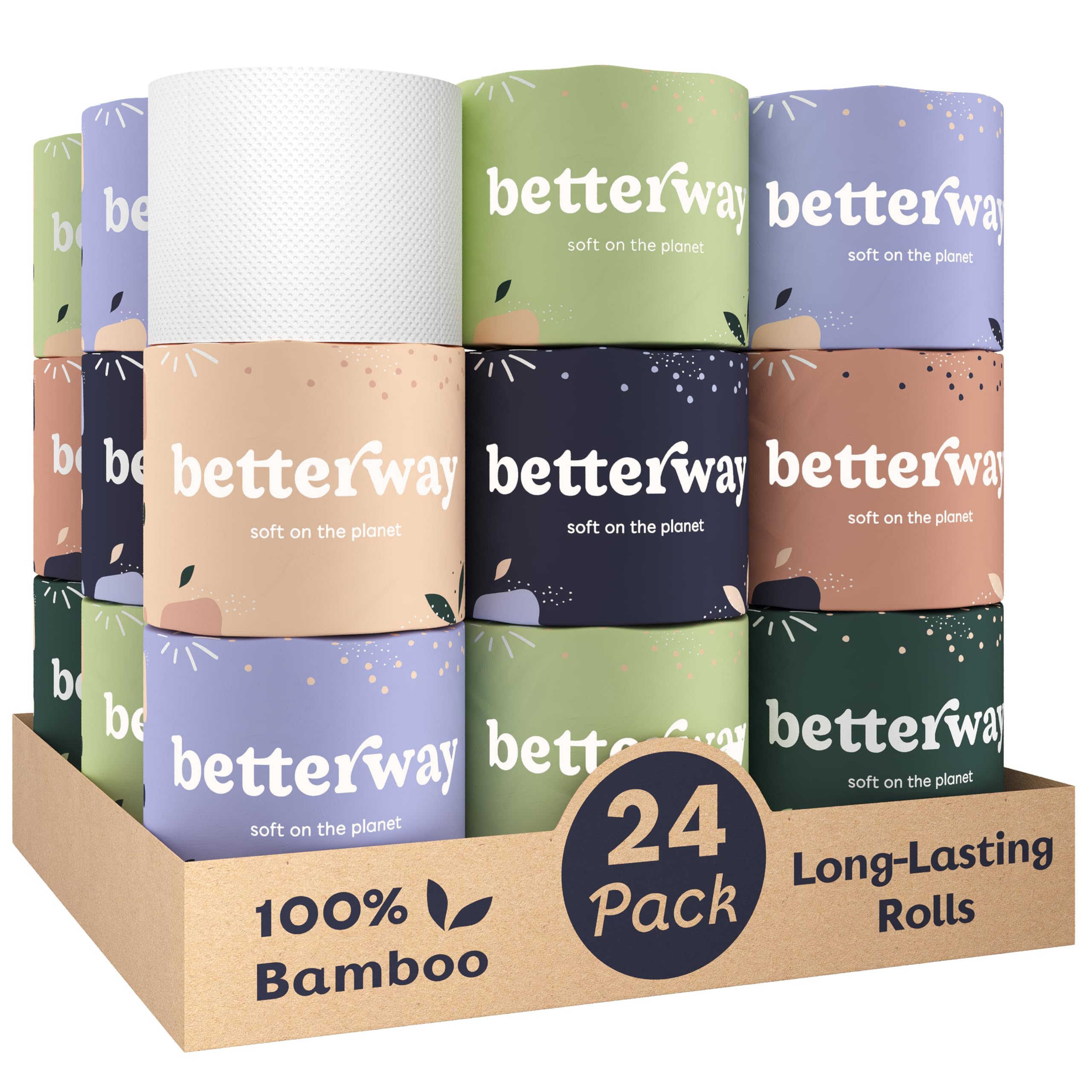 Betterway Bamboo Toilet Paper 3-Ply, PFAS Free & FSC Certified