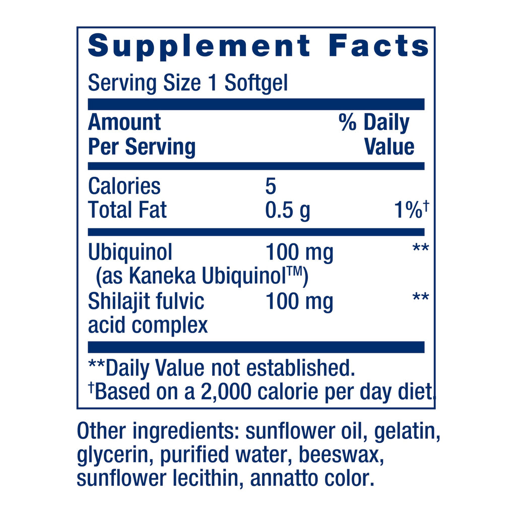 Life Extension Ubiquinol CoQ10 with Shilajit

