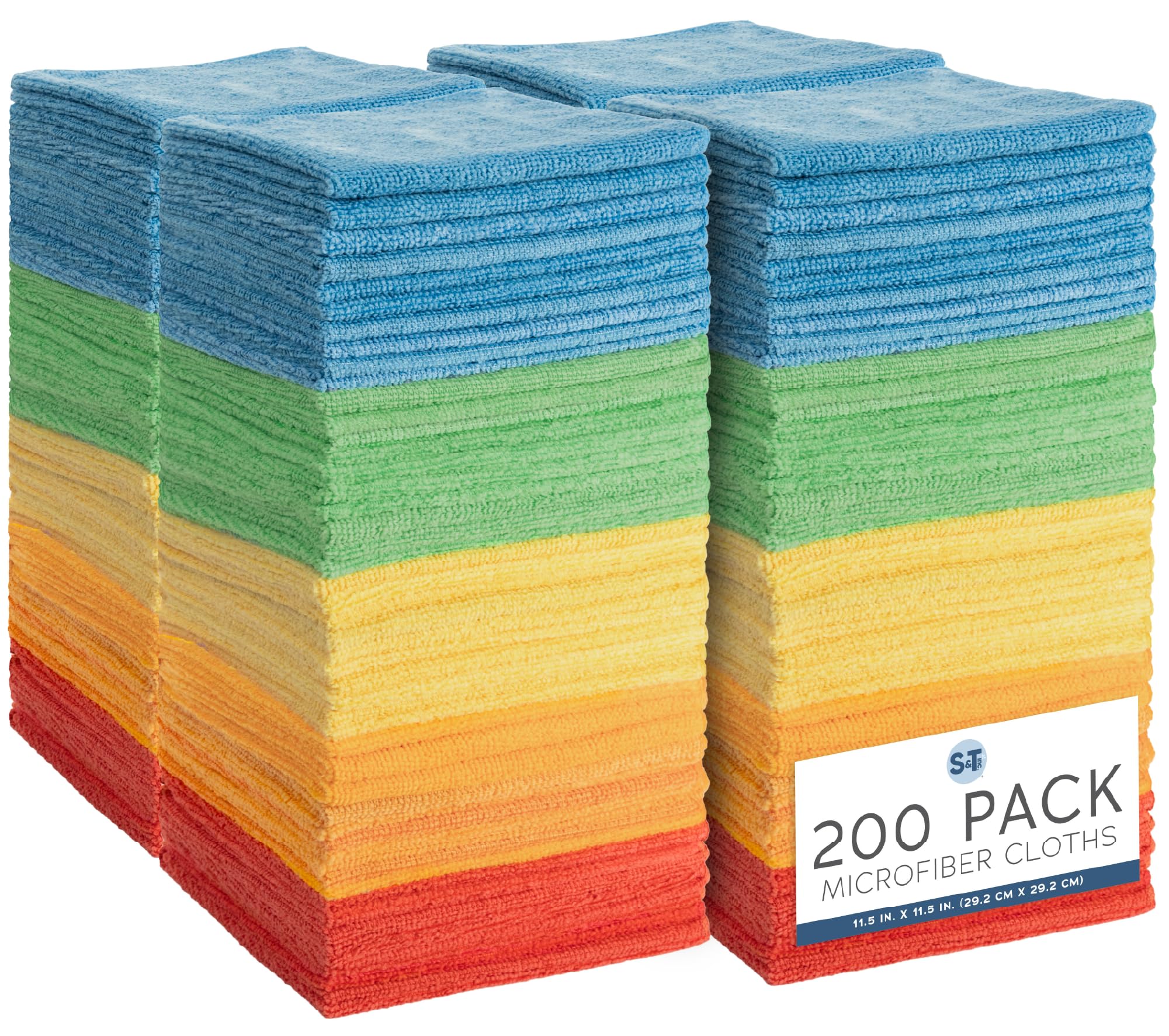 S&T INC. Microfiber Cleaning Cloths – Reusable Lint-Free Towels for Home & Auto