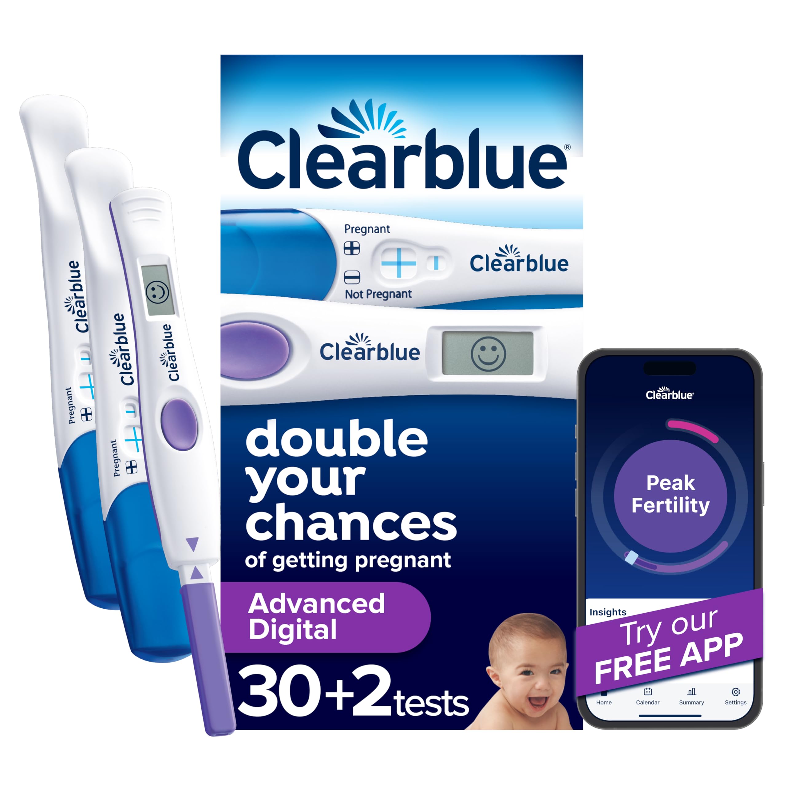 Clearblue Advanced Digital Ovulation Test Kit - LH Estrogen

