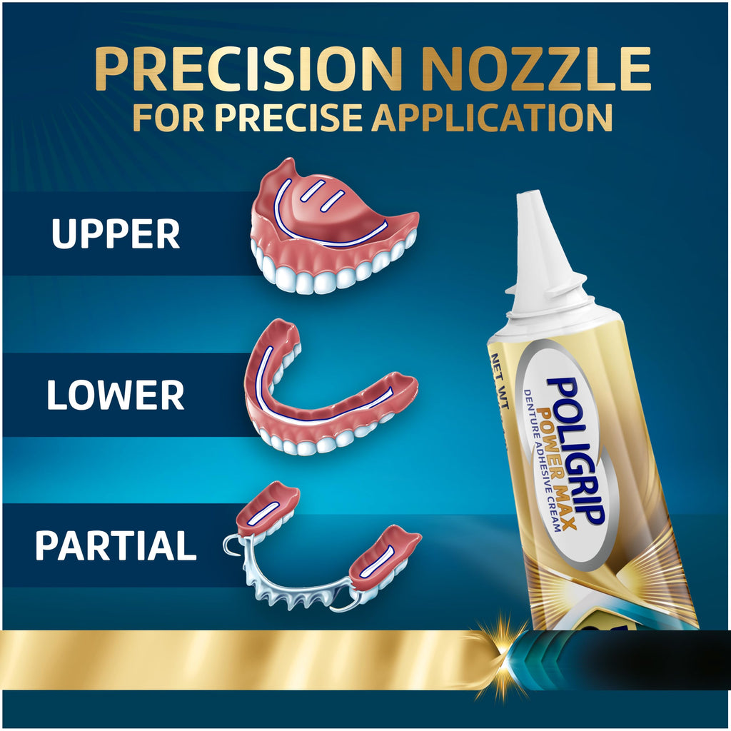 Poligrip Power Max Ultimate All-In-1 Denture Adhesive Cream

