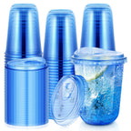 KesaPlan Disposable PET Cups with Sip Lids