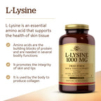 Solgar L-Lysine 1000 mg Supplement for Skin & Collagen

