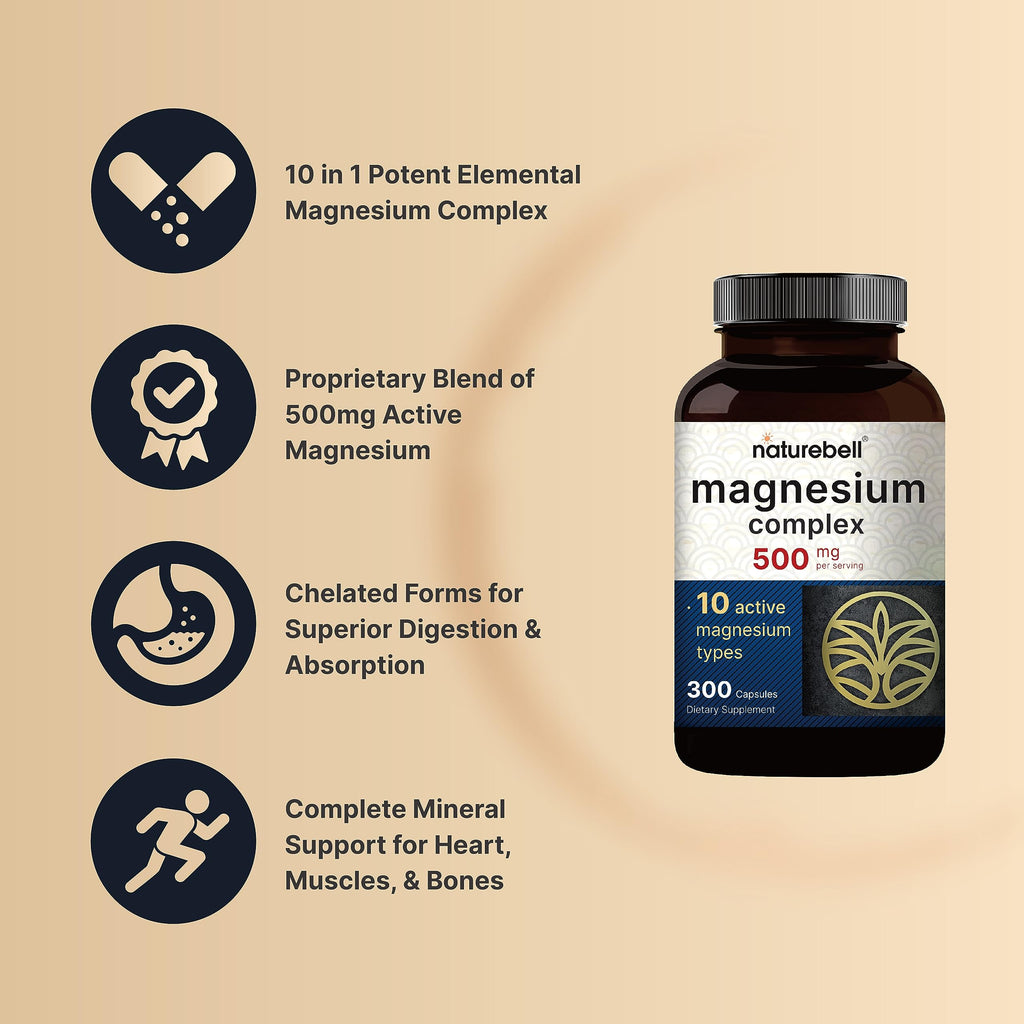 Magnesium Complex Supplement | Chelated Formula | Non-GMO

