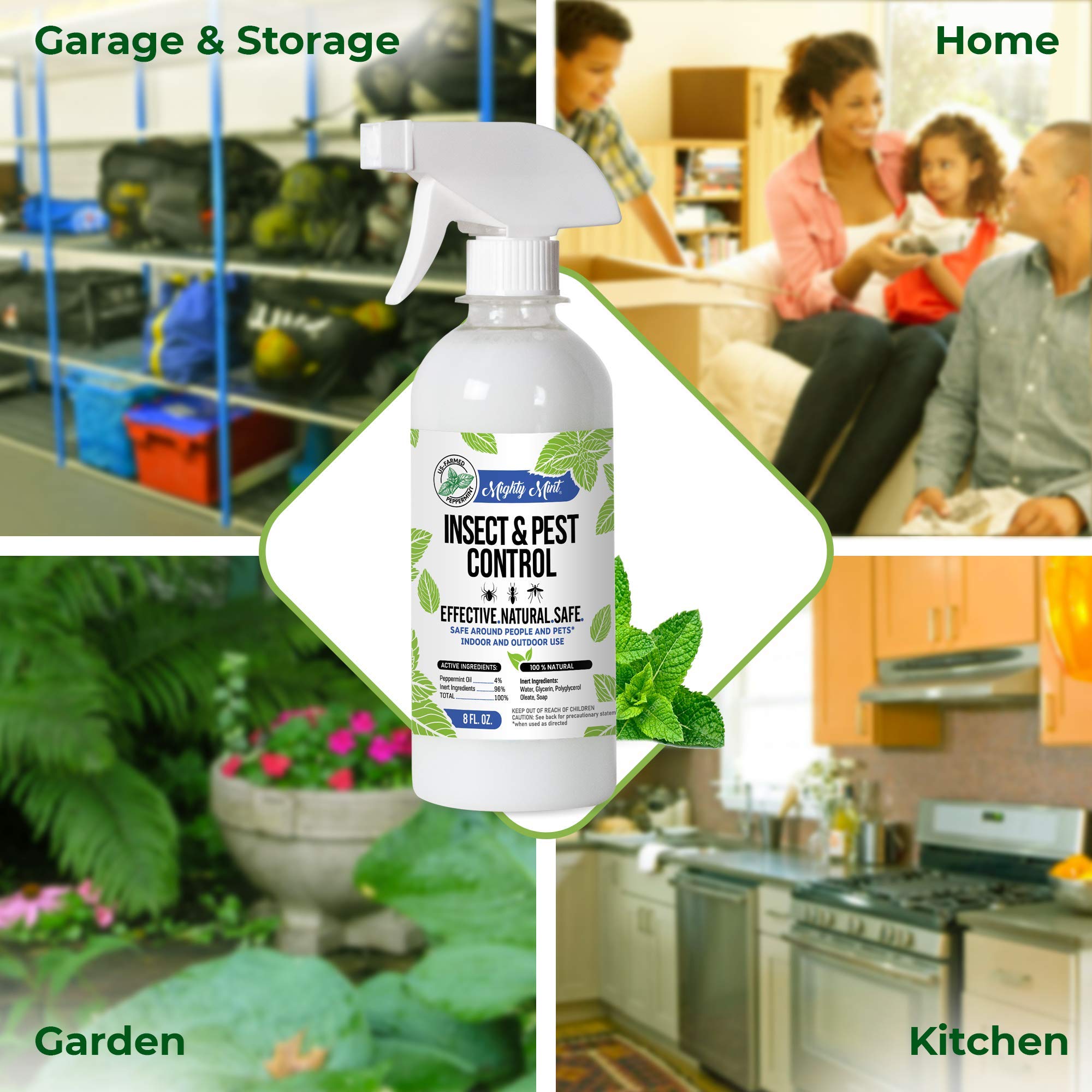 Peppermint Oil Insect Control Spray - Safe & Natural

