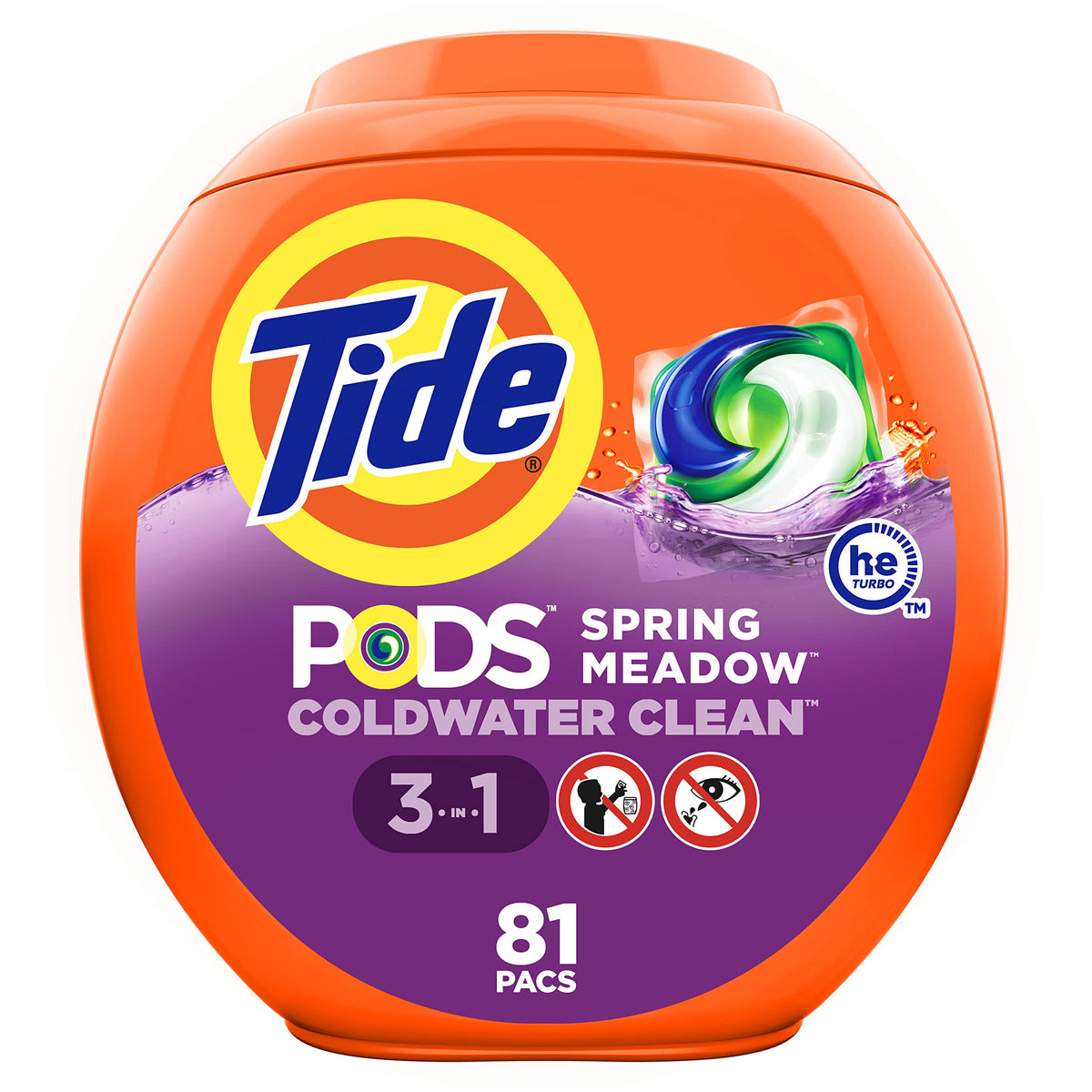 Tide PODS Laundry Detergent Pacs, 3-in-1, HE Compatible