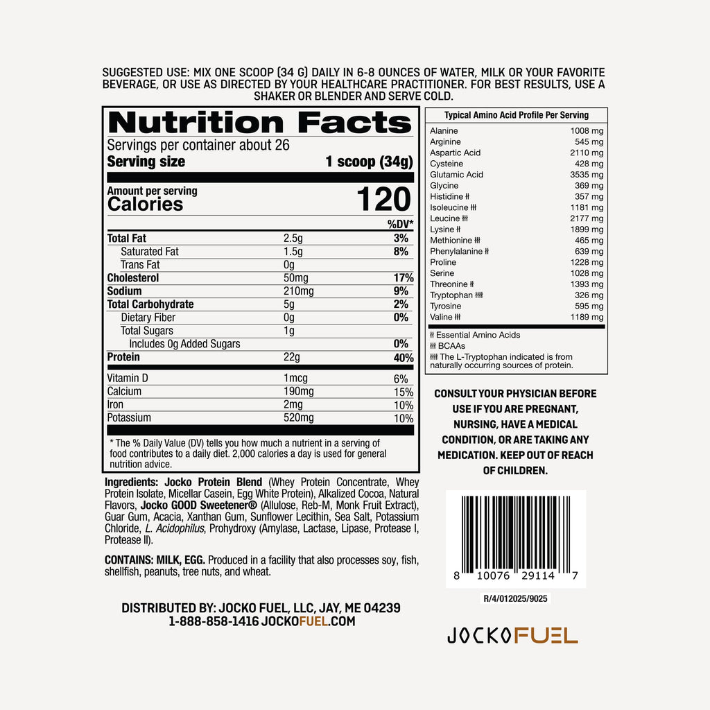 Jocko Fuel Whey Protein Powder with Digestive Enzymes

