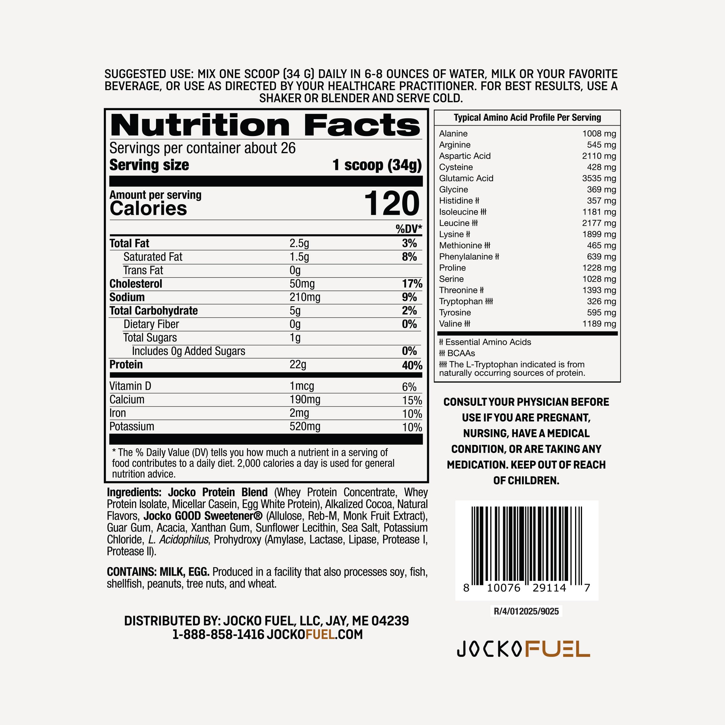Jocko Fuel Whey Protein Powder with Digestive Enzymes

