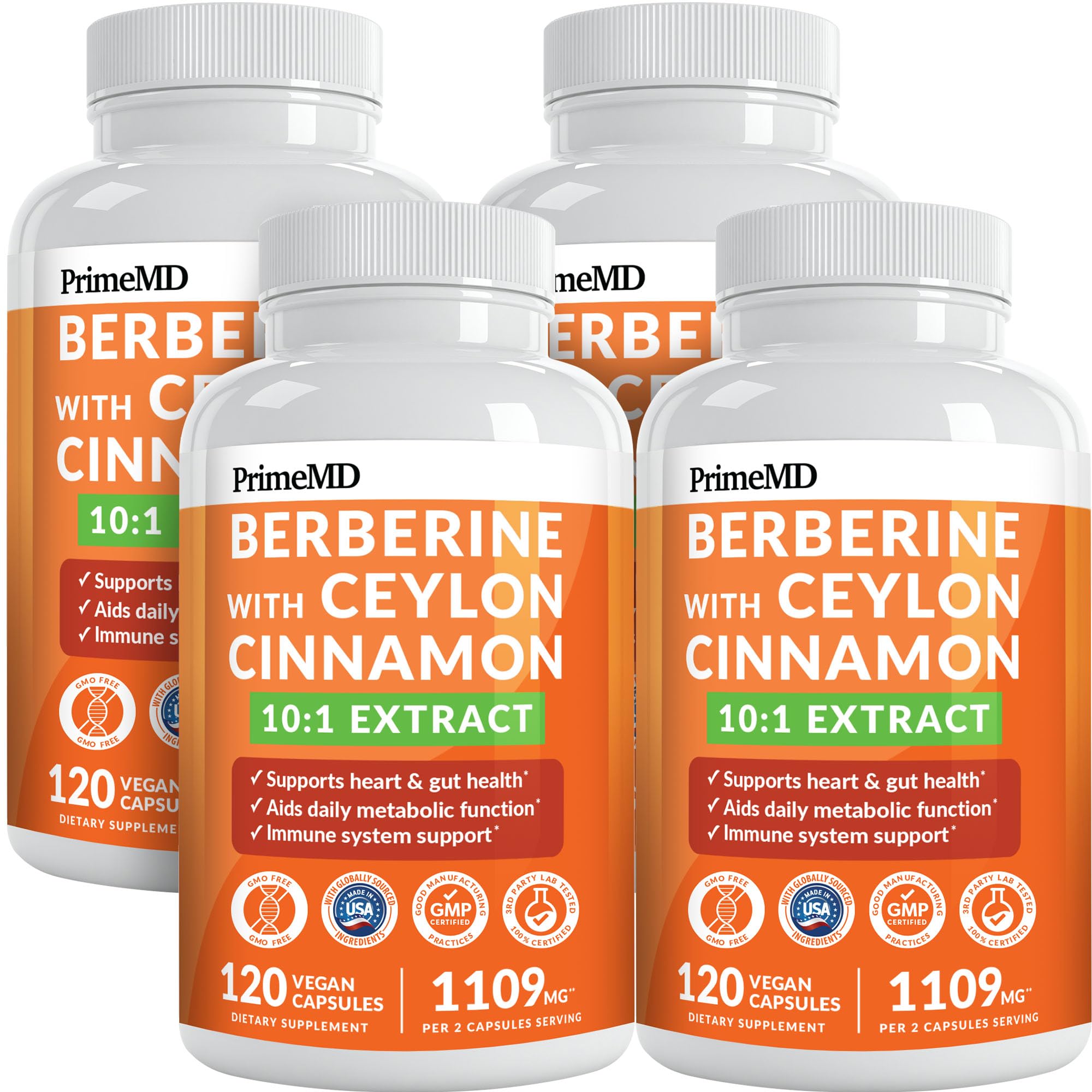 21-in-1 Berberine Supplement with Cinnamon & Green Tea for Energy Support