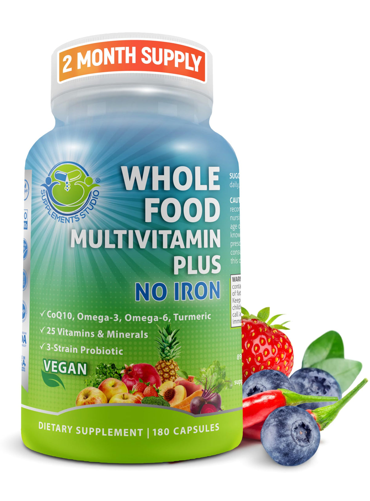 Vegan Methylated Multivitamin - Whole-Food Daily Vitamin for Vitality