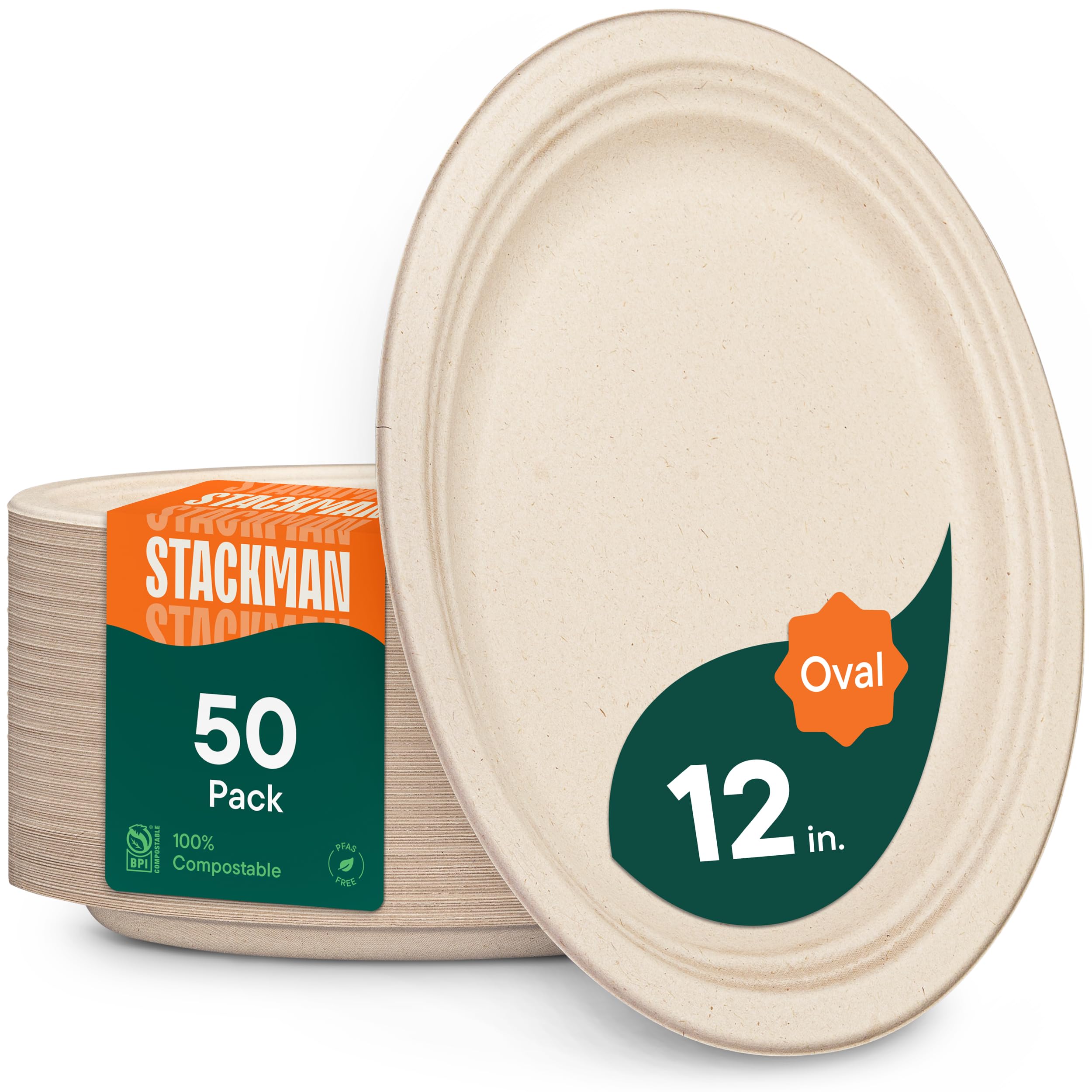 Bagasse Compostable Dinner Plates | Heavy-Duty Eco

