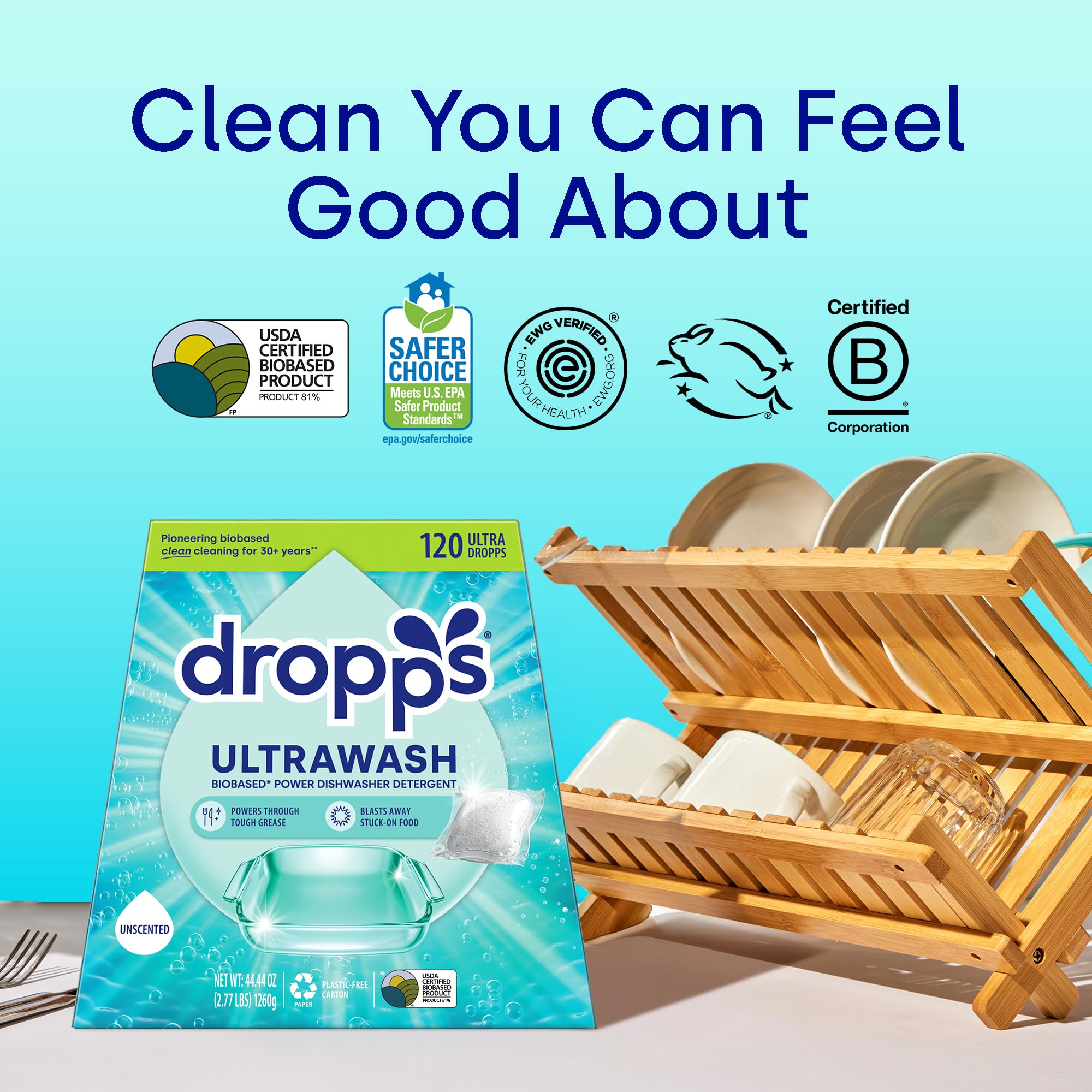 Dropps UltraWash Dishwasher Detergent Pods | Biobased Formula

