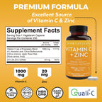 Viva Naturals Vitamin C and Zinc Supplement Immune Support

