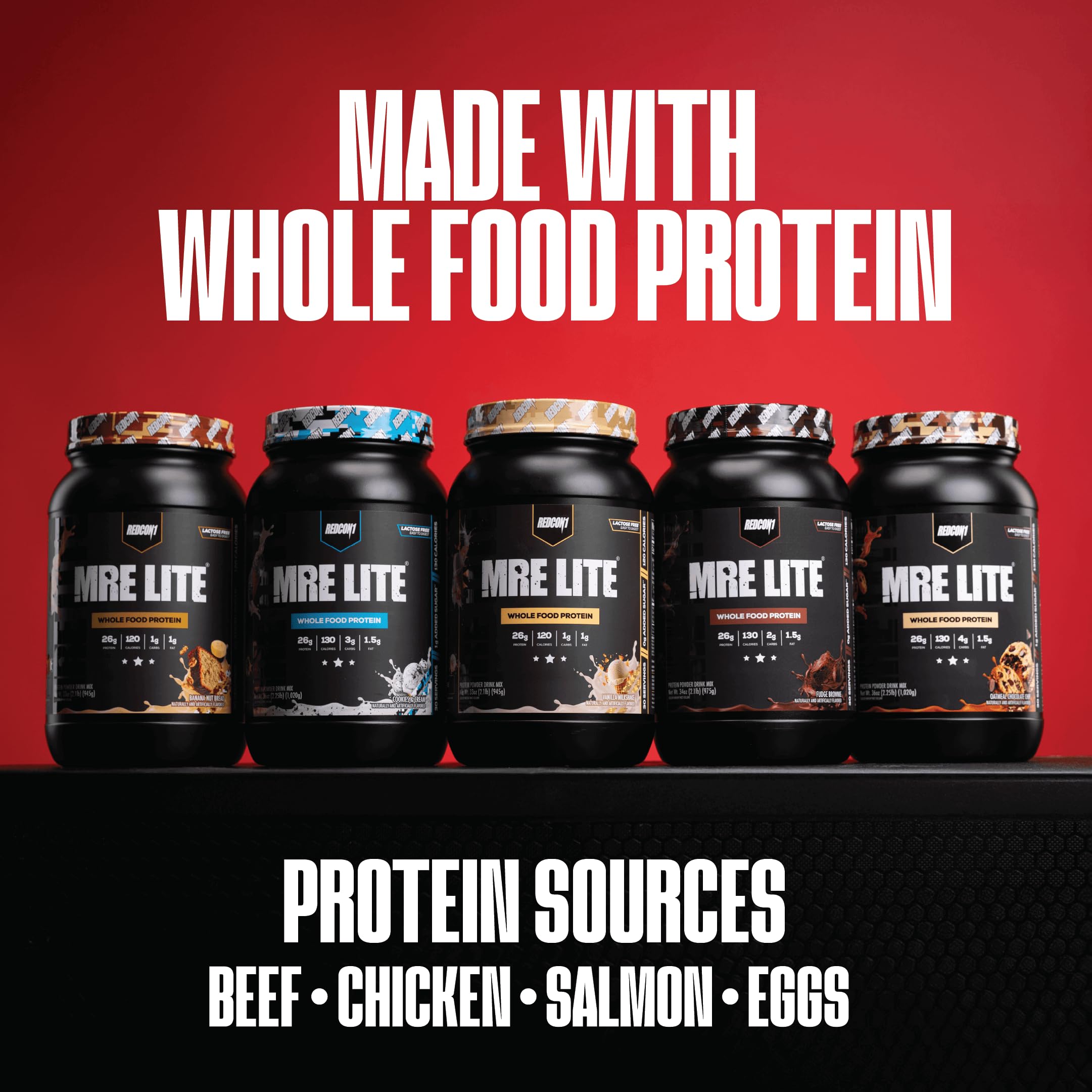 REDCON1 MRE LITE Whole Food Protein Powder - Lactose Free

